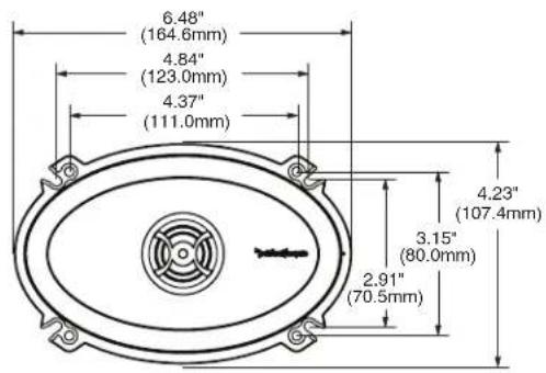 6.48" (164.6mm) 4.84" (123.0mm) 4.37" (111.0mm) 4.23" (107.4mm) 3.15" (80.0mm) 2.91" (70.5mm)