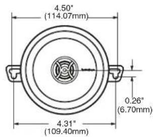4.50° (114.07mm) 0.26" (6.70mm) 4.31" (109.40mm)