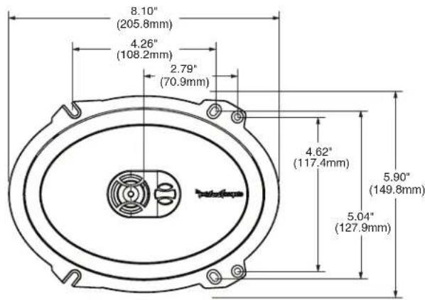8.10" (205.8mm) 4.26" (108.2mm) 2.79" (70.9mm) 4.62" (117.4mm) 5.90" (149.8mm) 5.04" (127.9mm)