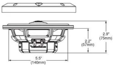 2.9" (75mm) 2.2" (57mm) 5.5" (140mm)