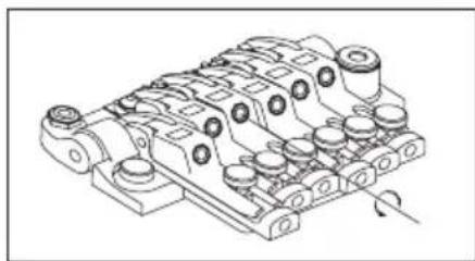 IBANEZ Roadcore RC320 - DISABILITAZIONE DEL SISTEMA ZERO POINT (UTILIZZO DELL'UNITÀ COME TREMOLO FL OTTANTE TRADIZIONALE) - 6