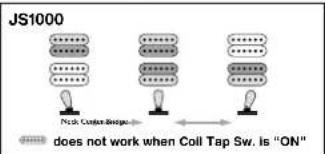 JS1000 Nick Conta-Bridge does not work when Coil Tap Sw. is "ON"