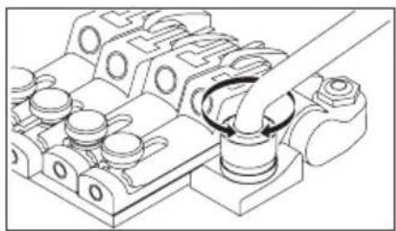 Technical line drawing of a mechanical assembly with no visible text or symbols
