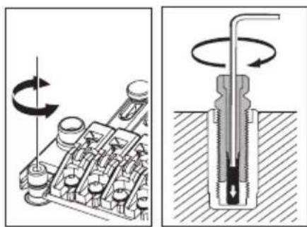 Mechanical assembly diagram showing a rotating component and a cross-sectional view of a mechanical component (no text or symbols)