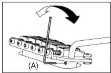 Mechanical assembly diagram showing a lever mechanism with motion arrows (no text or symbols)