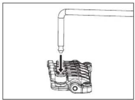 Mechanical assembly diagram showing a pipe inserted into a cylindrical component (no text or symbols)