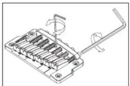 Technical line drawing of a mechanical component with threaded pins and a handle (no text or symbols)
