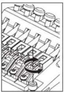Technical line drawing of a mechanical assembly with no visible text or symbols