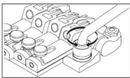 Technical line drawing of a mechanical assembly with no visible text or symbols
