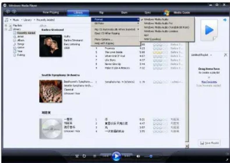 Windows Media Player New Playing Library Top Burn Sync Media Guide Music Library Recently Added Playouts Library Recently Added Artist Albums Songs Genre Year Rating Radiera Goldenand SPPs Extra Showward Eary Listening 1908 Format Bit Rate PSC CD Automation All When Inspected Effect CD After Passing Flare Colors ... Help with Makeer 1 Proverbs 2 The Love Inside 3 What kind Of Food 4 Why Story 5 Never Give Up 6 Like It Like A Reasons 7 Ure Story 8 Never Give Up 9 Like It Like A Reasons Windows Media Audio Windows Media Audio Pro Windows Media Audio (Portable Off Rock) Windows Media Audio Comforter app MOR! Lookbox Untitled Playlist - Drag home here to create a playlist or http://www. New Playouts Added Seattle Symphony Orchestra Beachown's Symphony... seattle Symphony Orch... Classical Unknown Year Trotzom 一音乐 你 0.21 我的音乐 关闭我 偶音声 2 智音以后天网以前 4.47 我的音乐 关闭我 流行音乐 无 3.87 我的音乐 关闭我 UNLESSY TVK 一次普通歌曲 3.55