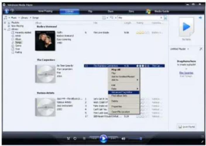PHILIPS GoGear Opus SA5295 - Modification des informations d'un morceau via le LWM11 - 1
