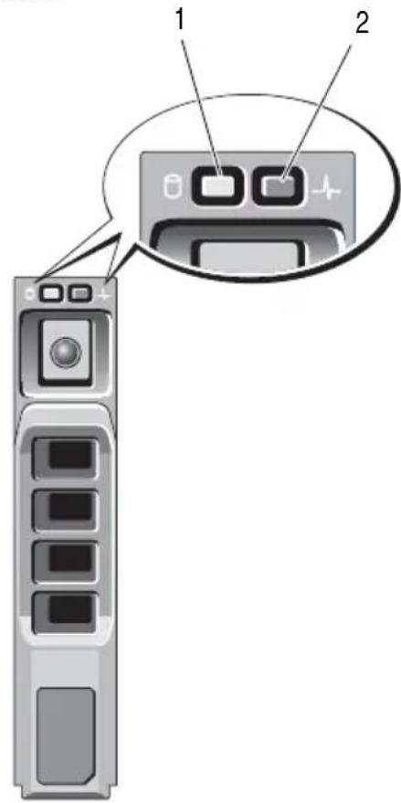 Diagram of a server rack with labeled components, showing a close-up view of the internal component.