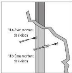 11a Avec montant de cloison 11b Sans montant de cloison