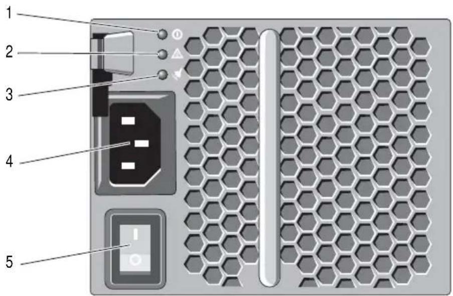 Diagram of a computer drive rear panel with labeled components including ports, indicator lights, and a hexagonal mesh background.