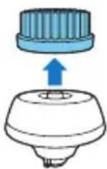 PHILIPS Series 9000 S9112 - Cleaning the cleansing brush attachment - 2