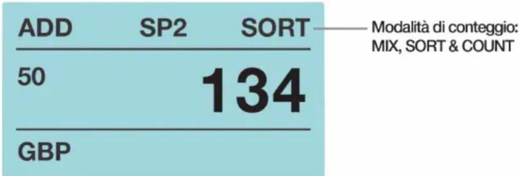 ADD SP2 SORT 50 134 GBP Modalità di conteggio: MIX, SORT & COUNT