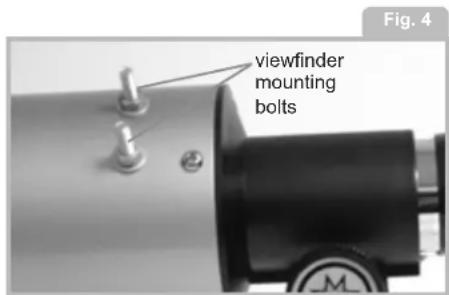 viewfinder mounting bolts Fig. 4