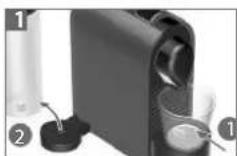 KRUPS Nespresso U XN2501 - OPRÓŻNIANIE SYSTEMU przed okresem nieużywania, w celu ochrony przed mrozem lub przed naprawą/ ОЧИСТКА СИСТЕМЫ при длительном неиспользовании, для защиты от замерзания или при подготовке к ремонту - 1