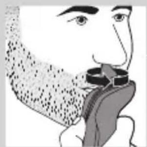Illustration of a person using a handheld device to interact (no text or symbols visible)