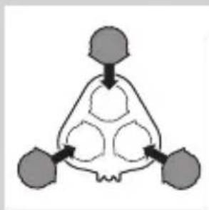 graph TD A["Input Node 1"] --> C["Processing Node"] B["Input Node 2"] --> C D["Input Node 3"] --> C C --> E["Output Node 1"] C --> F["Output Node 2"] C --> G["Output Node 3"]