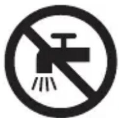 No sign depicting a faucet with a diagonal line, crossed out by a diagonal line (no text or symbols)