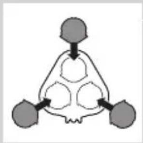 graph TD A["Input 1"] --> C["Processing Node"] B["Input 2"] --> C D["Input 3"] --> C C --> E["Output 1"] C --> F["Output 2"] C --> G["Output 3"]