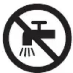 No sign depicting a faucet without a shower, enclosed in a circle (no text or symbols)
