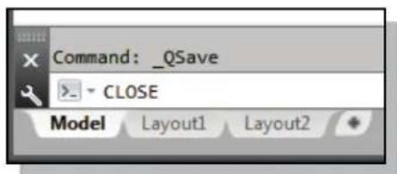 Command: _QSave CLOSE Model Layout1 Layout2