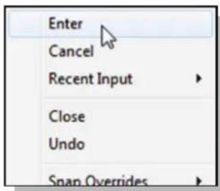 Enter Cancel Recent Input Close Undo Span Overrides