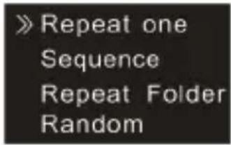 > Repeat one Sequence Repeat Folder Random