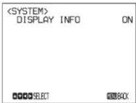 DISPLAY INFO ON SELECT BACK