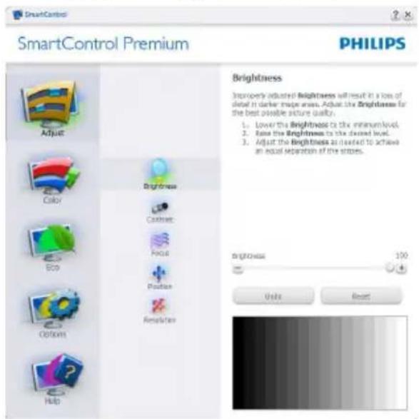 PHILIPS Brilliance 245C5QHSW - Adjust menu (Регулювання меню) - 1