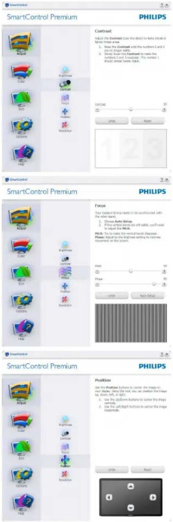 PHILIPS Brilliance 245C5QHSW - Adjust menu (Регулювання меню) - 2