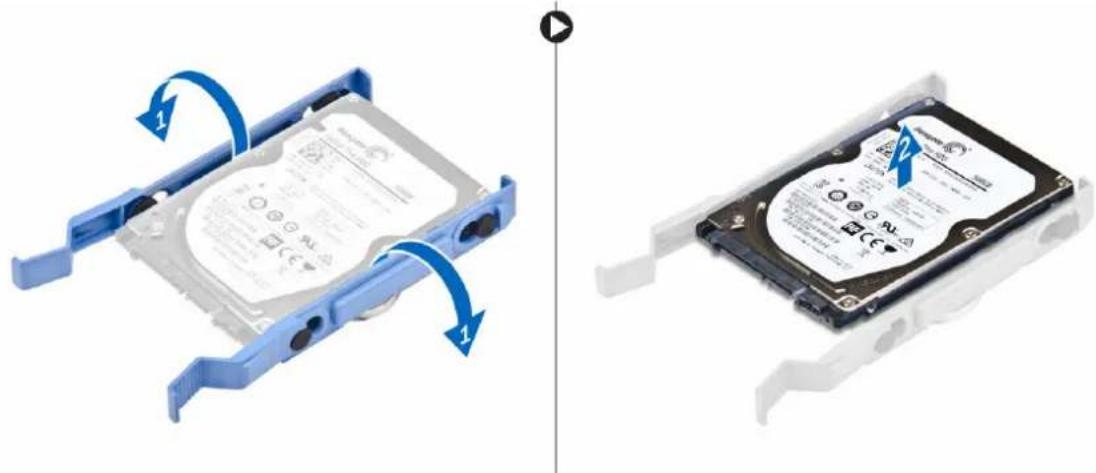DELL OptiPlex 7040 SFF - Retirez le disque dur de son support. - 1