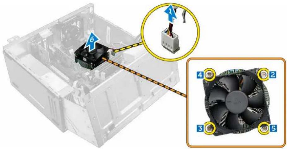 DELL OptiPlex 7040 SFF - Retrait du bloc dissipateur thermique - 1