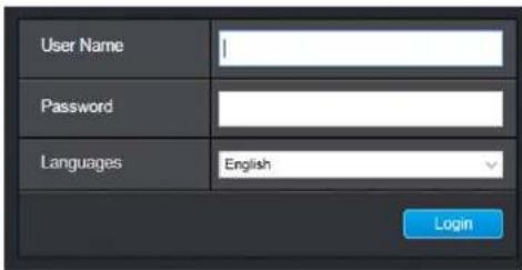 User Name Password Languages English Login