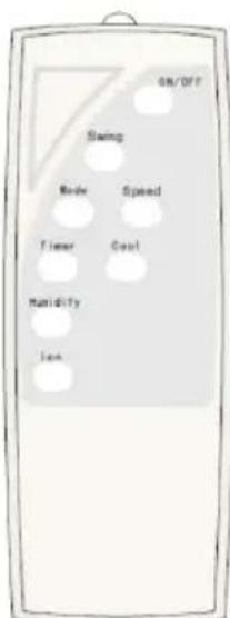 ON/OFF Swing Mode Speed Timer Cool Humidity Lock