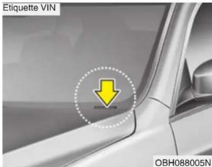 Etiquette VIN OBH088005N