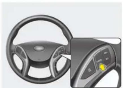 HYUNDAI Elantra (2012) - Pour accélérer momentanément avec le régulateur de vitesse activé : - 1