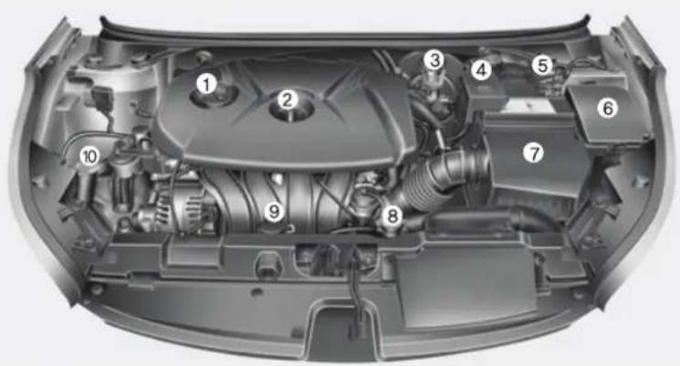 HYUNDAI Elantra (2012) - COMPARTIMENT MOTEUR - 1