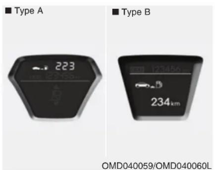 ■ Type A 223 123456 ■ Type B 234km OMD040059/OMD040060L