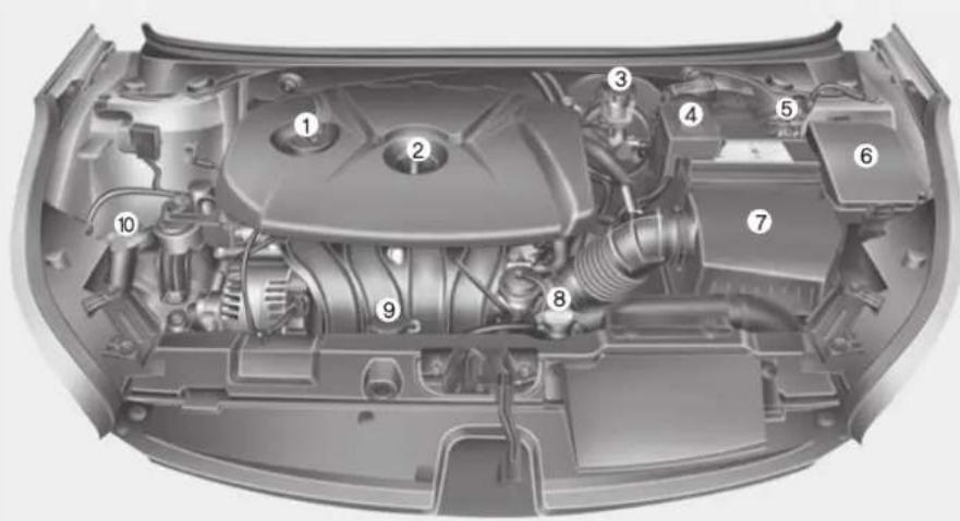 HYUNDAI Elantra (2012) - COMPARTIMENT MOTEUR - 1