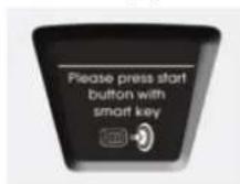 HYUNDAI Elantra (2012) - Press start button with smart key (Appuyez sur le bouton de démarrage de la smart key (clé intelligente)) - 1