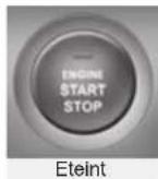 HYUNDAI Elantra (2012) - Position du bouton DEMARRAGE/ARRÊT DU MOTEUR - 1