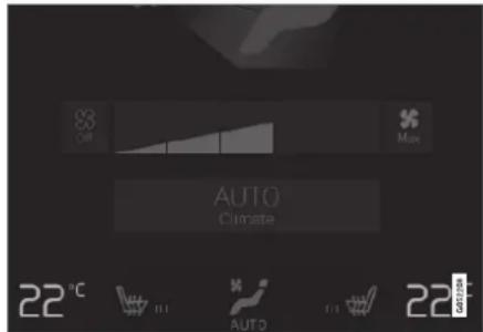 Off Max AUTO Climate 22 °C 22 AUTO 22 Temperature
