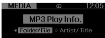 MEDIA MP3 Play Info. ® Folder/File ○ Artist/Title