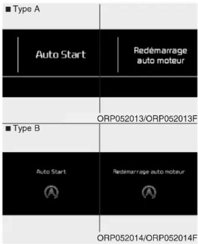 ■ Type A Auto Start Redémarrage auto moteur ORP052013/ORP052013F ■ Type B Auto Start Redémarrage auto moteur ORP052014/ORP052014F
