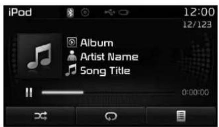 iPod 12:00 12/123 Album Artist Name Song Title 0:00:00