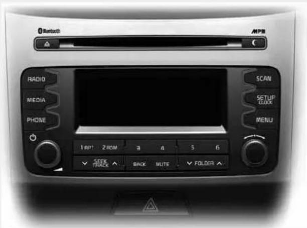 Bluetooth MPS RADIO MEDIA PHONE SCAN SETUP QUICK MENU 1 BP↑ 2 ROM 3 4 5 6 ✓ SEE TRACK ↑ BACK MUTE ✓ FOLDER ↑