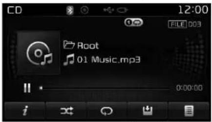 CD 12:00 File D03 Root 01 Music.mp3 0:00:00 i